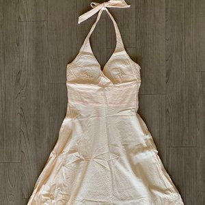 H&M Peach Seersucker Halter Dress